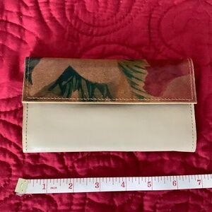 Floral Leather Wallet Clutch style with Multicompartments